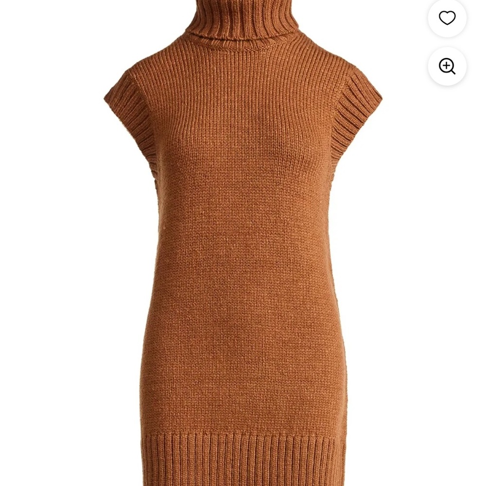 Viral influencer Walmart brown Sleeveless Turtleneck Sweater dress